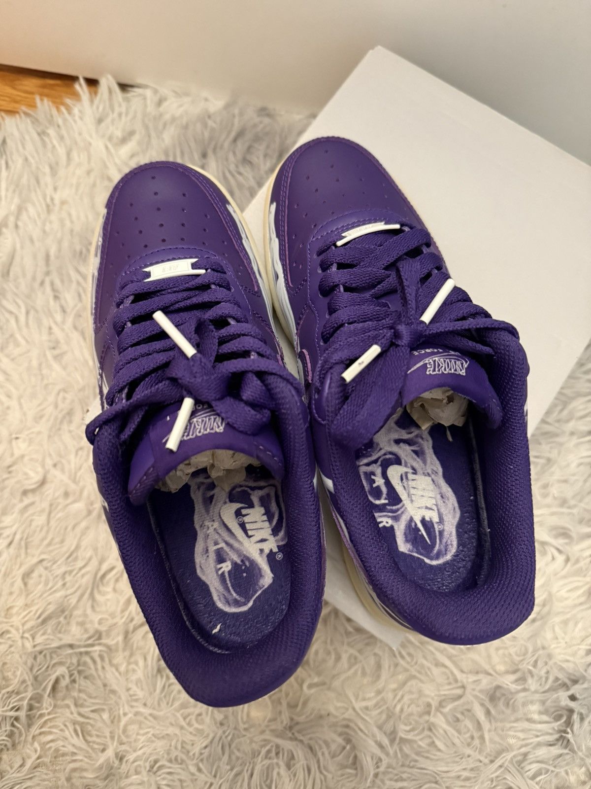 Nike Air Force 1 ‘07 Skeleton QS Purple Skeleton Halloween Size US 6 / EU 39 - 7 Thumbnail