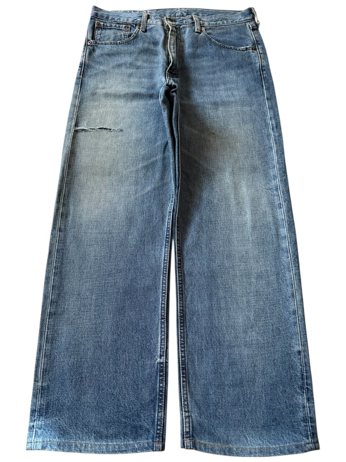 Levi's Vintage 90s Levis 503 Blue Wash Distress Baggy Jeans Size US 33 - 1 Thumbnail