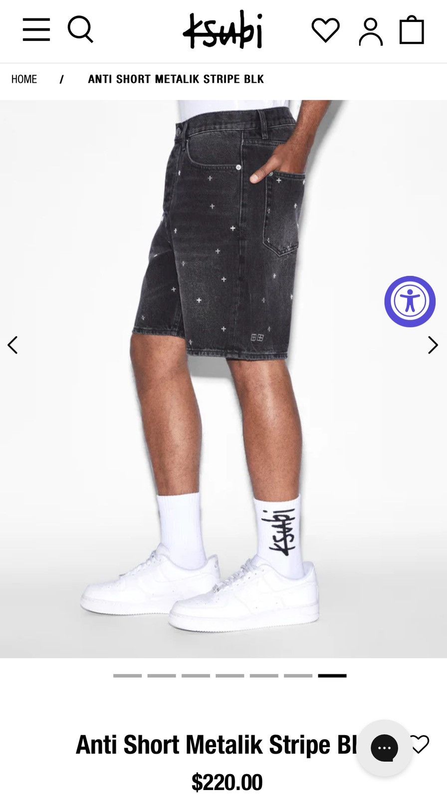 Ksubi Anti Short Metalik Stripe Blk Size US 42 / EU 58 - 15 Thumbnail