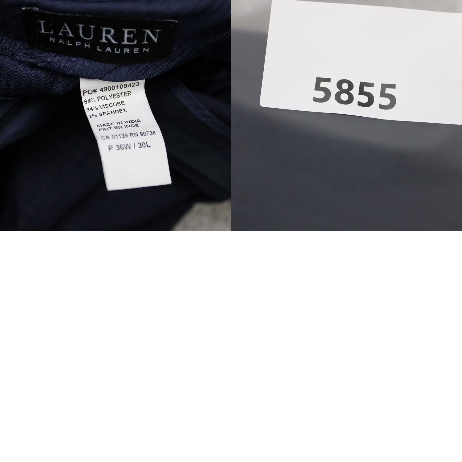 Ralph Lauren LAUREN Ralph Lauren Dress Pants Mens 36x30 Blue Flat Front Poly/Viscose Stretch Dress Pants Mens 36 Blue Regular Straight 90s Theme Vintage: No Size US 36 / EU 52 - 9 Thumbnail