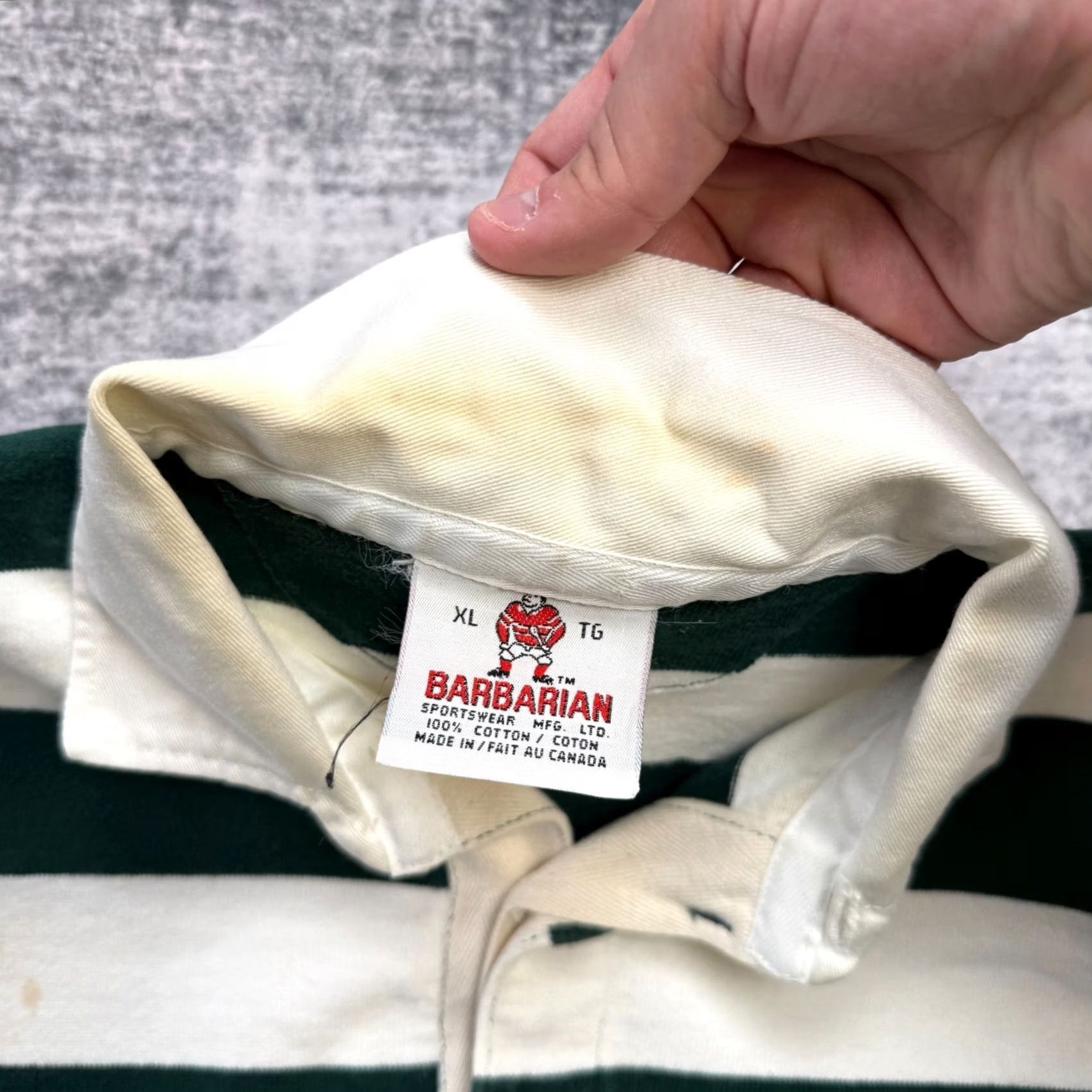 Barbarian VTG Barbarian Dartmouth College Rugby Shirt Mens XL Striped Polo Size US XL / EU 56 / 4 - 5 Thumbnail