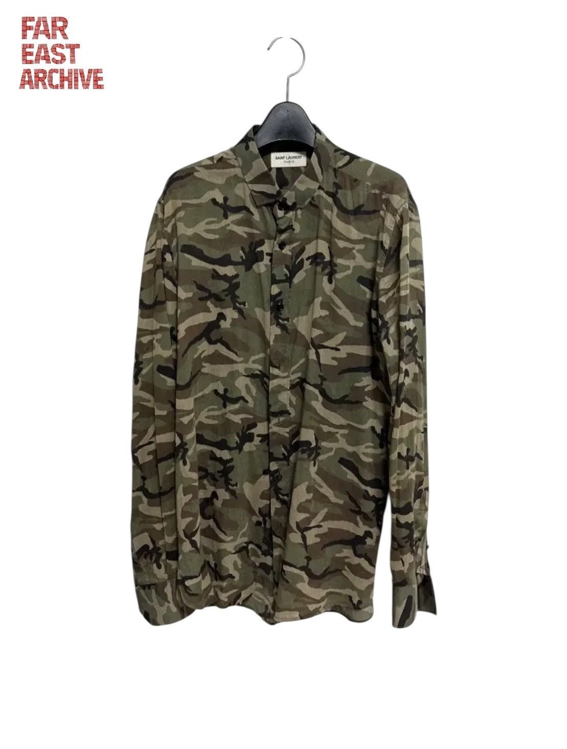 Saint Laurent Paris Saint Laurent Camouflage Shirt Size US M / EU 48-50 / 2 - 1 Thumbnail