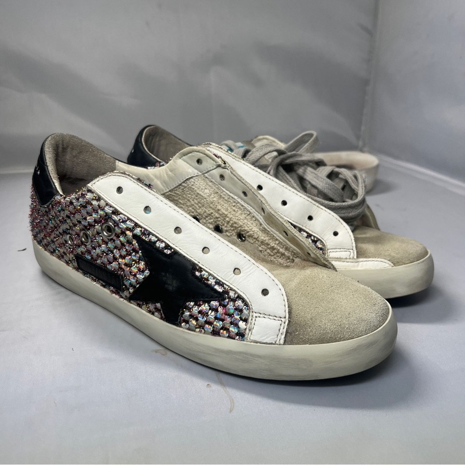 Golden Goose Golden Goose in multicolor fabric with metallic cotton Size US 7 / IT 37 - 3 Thumbnail