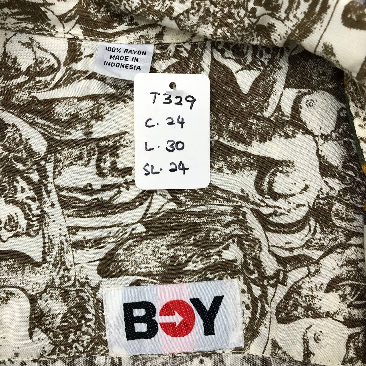 HOMME BOY CO. × Vintage T329 VTG BOY ROMAN EMPIRE FULL PRINT 100rayon SHIRTS Size US L / EU 52-54 / 3 - 7 Thumbnail