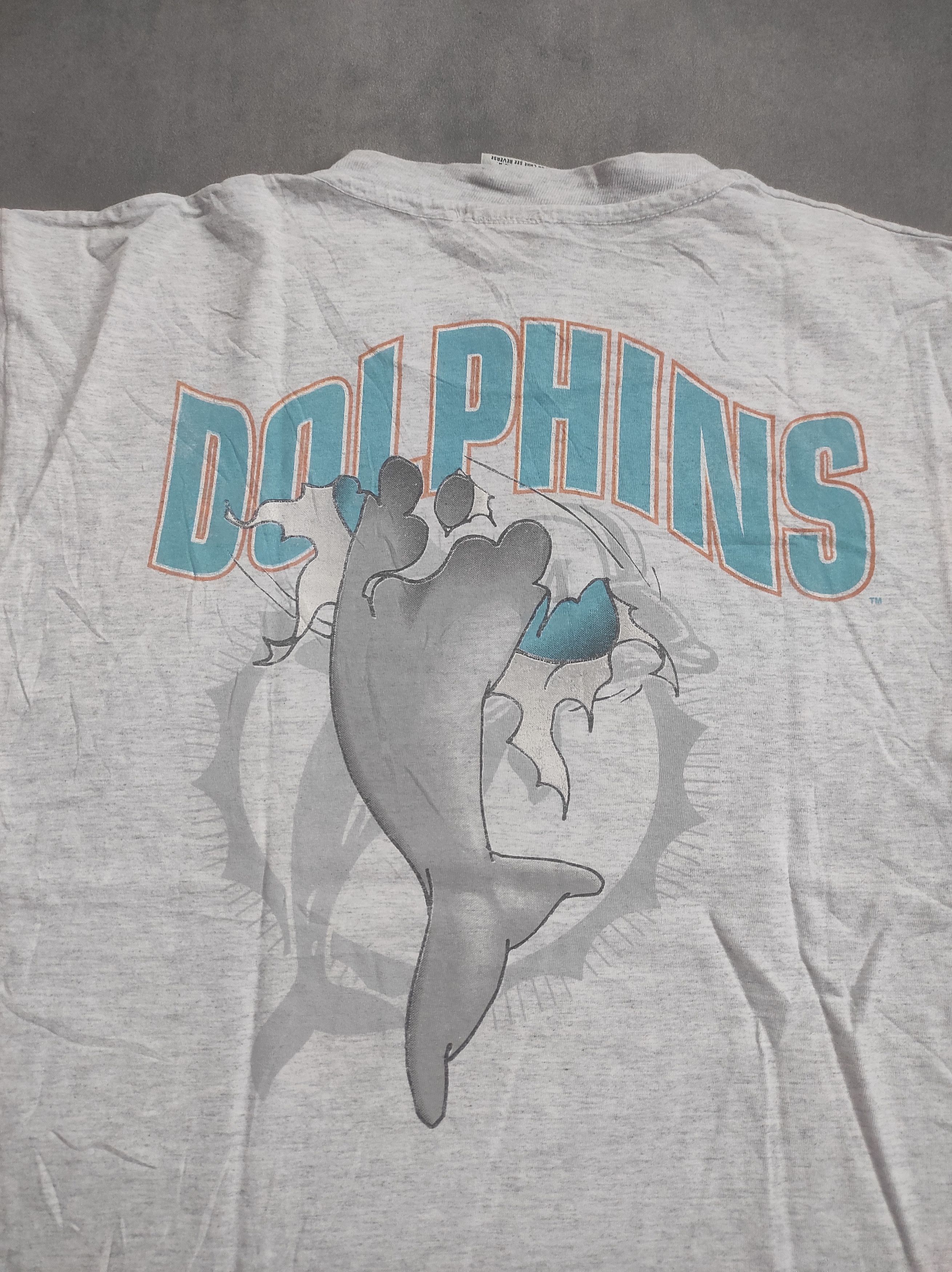 Nutmeg vintage Miami Dolphins NFL tshirt - Break Through Size US XL / EU 56 / 4 - 5 Thumbnail