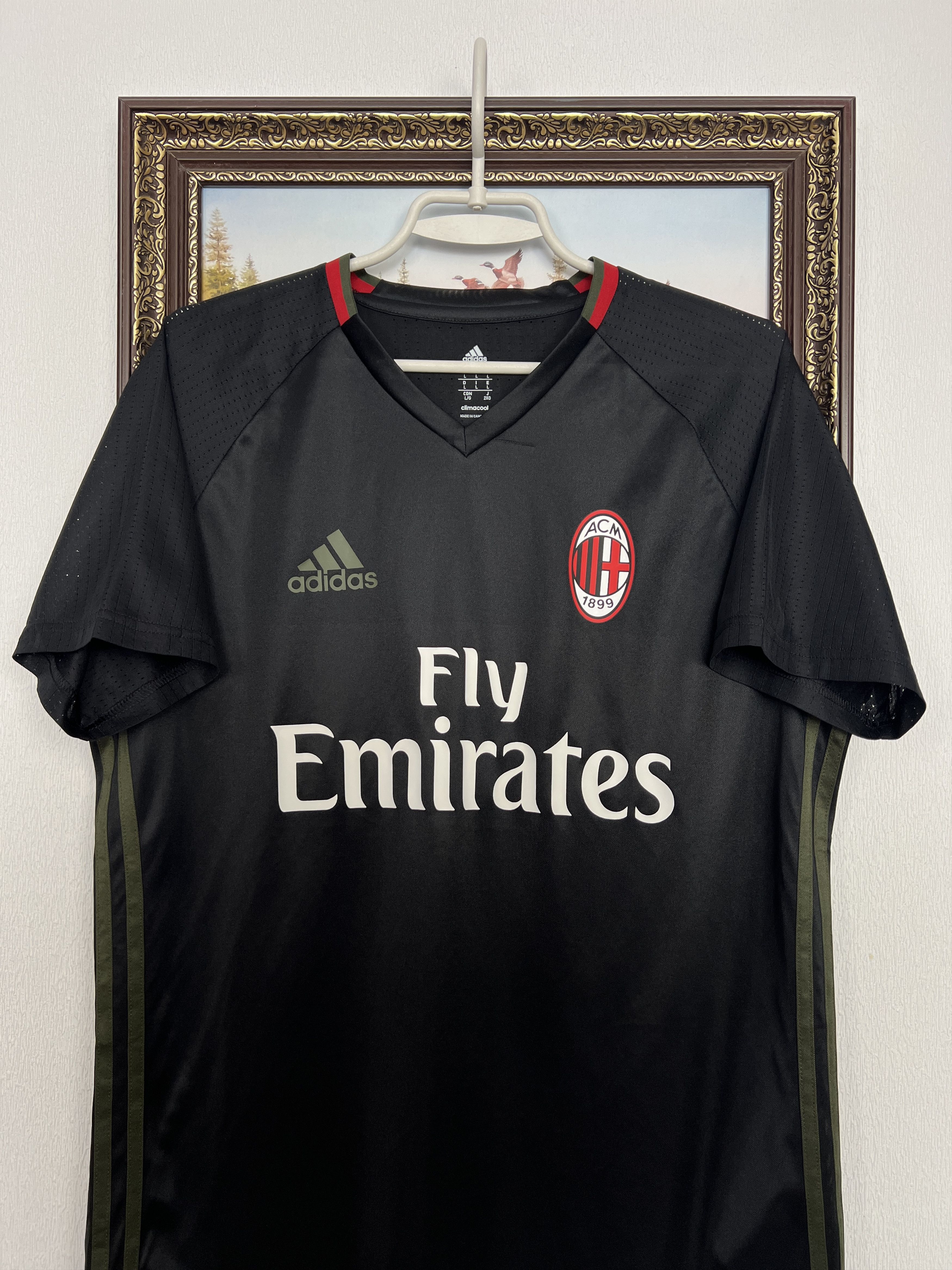 AC Milan football shirt 2016 Soccer Adidas Maglia Mens
