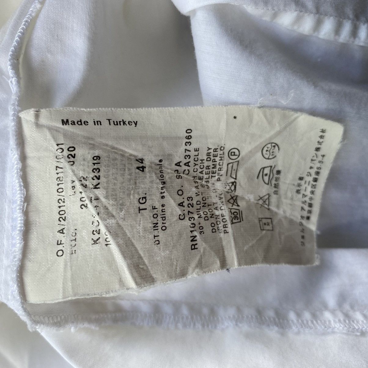 Emporio Armani EMPORIO ARMANI White Ruffle Cuff Fitted Shirt Size M / US 6-8 / IT 42-44 - 20 Thumbnail