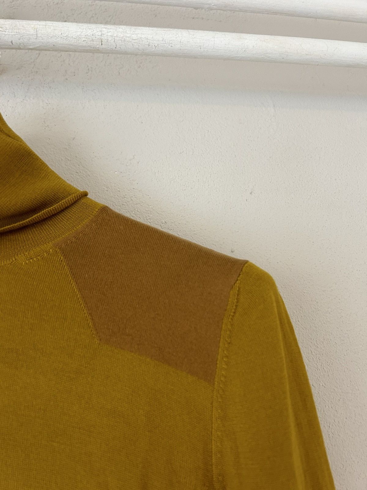 Maison Margiela Mustard Yellow Wool/Cotton Blend Turtleneck Sweater Size US M / EU 48-50 / 2 - 6 Thumbnail