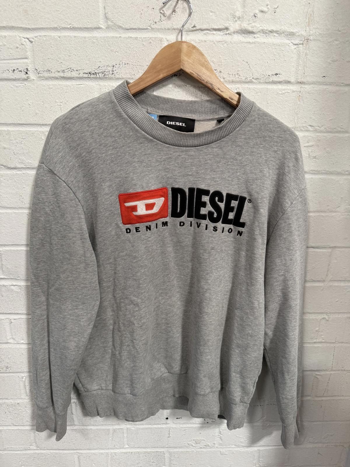 Diesel Diesel Denim Division Grey Men's Sweatshirt Size US M / EU 48-50 / 2 - 1 Thumbnail