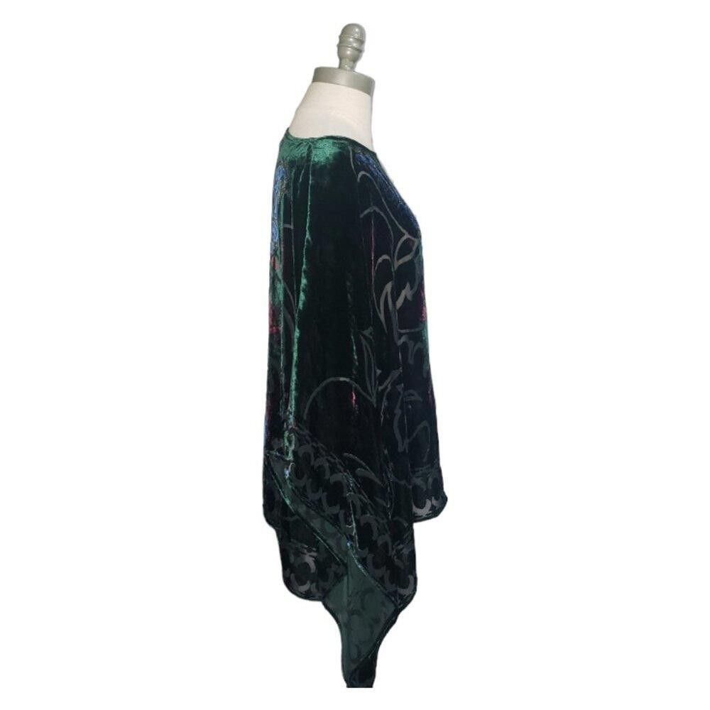 Chicos CT1656 Chico's cut Out Velvet Burnout Poncho S/M Size S / US 4 / IT 40 - 2 Thumbnail