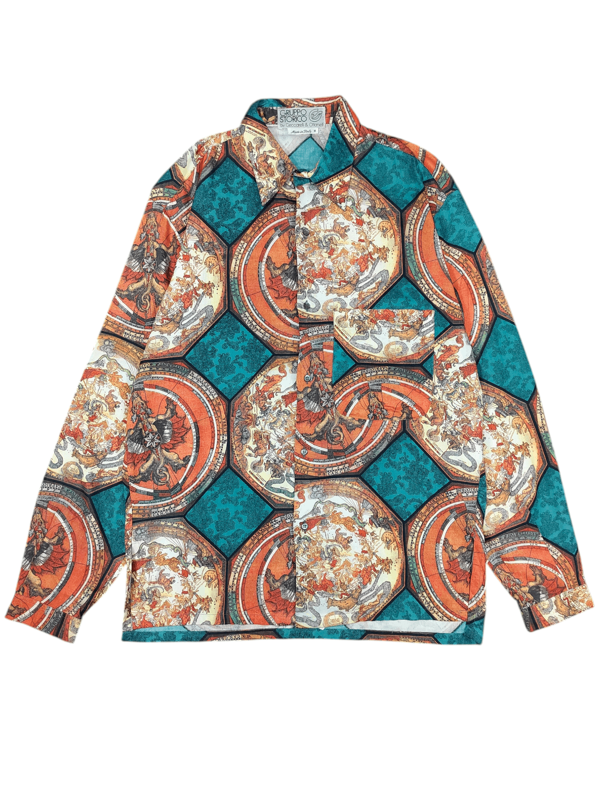 Vintage 90s Gruppo Storico- Rare Design Renaissance Zodiac Art Shirt Size US L / EU 52-54 / 3 - 1 Thumbnail