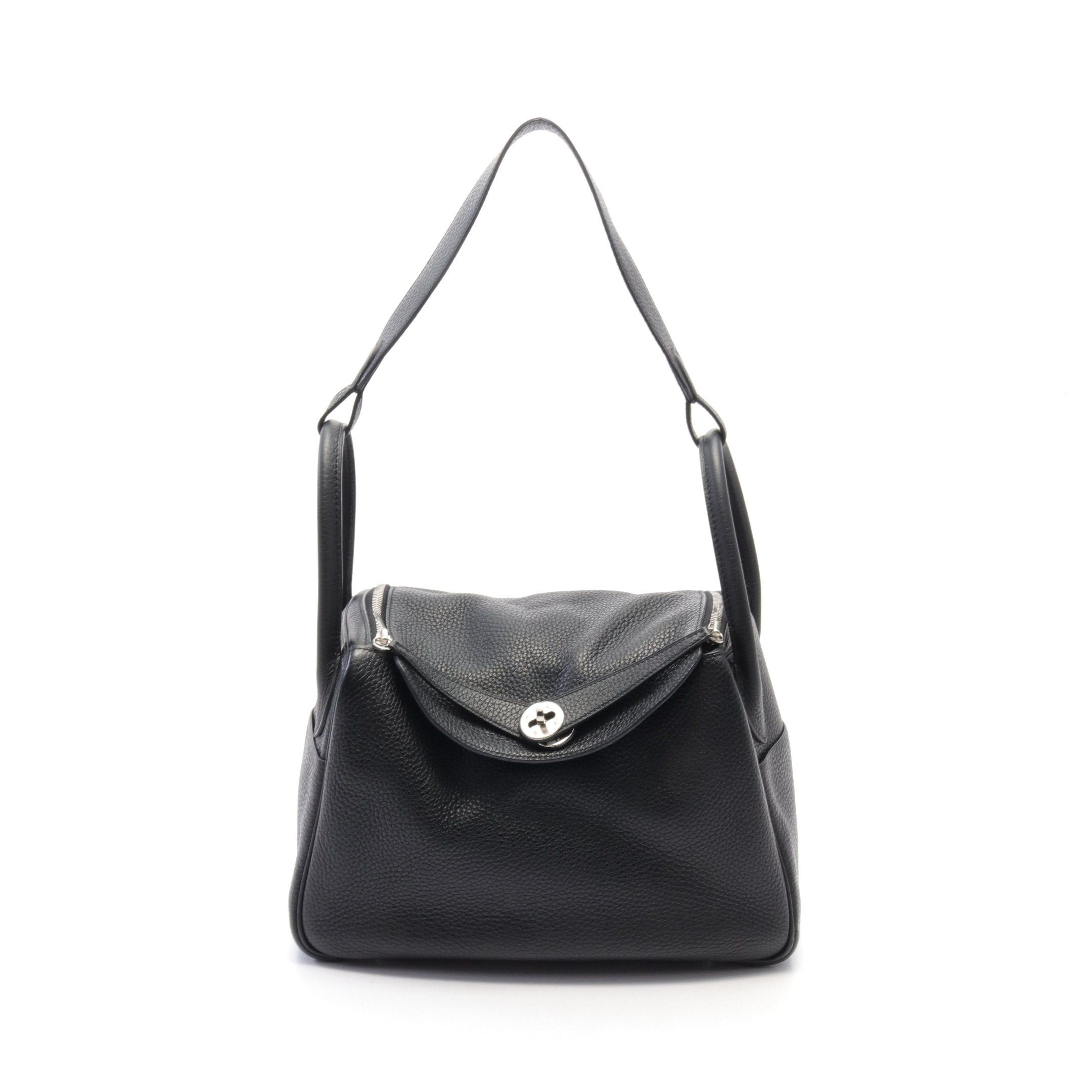 Hermes Hermes Lindy 30 Shoulder Bag Clemence Leather Black Silver Hardware A Stamp Size ONE SIZE - 1 Thumbnail