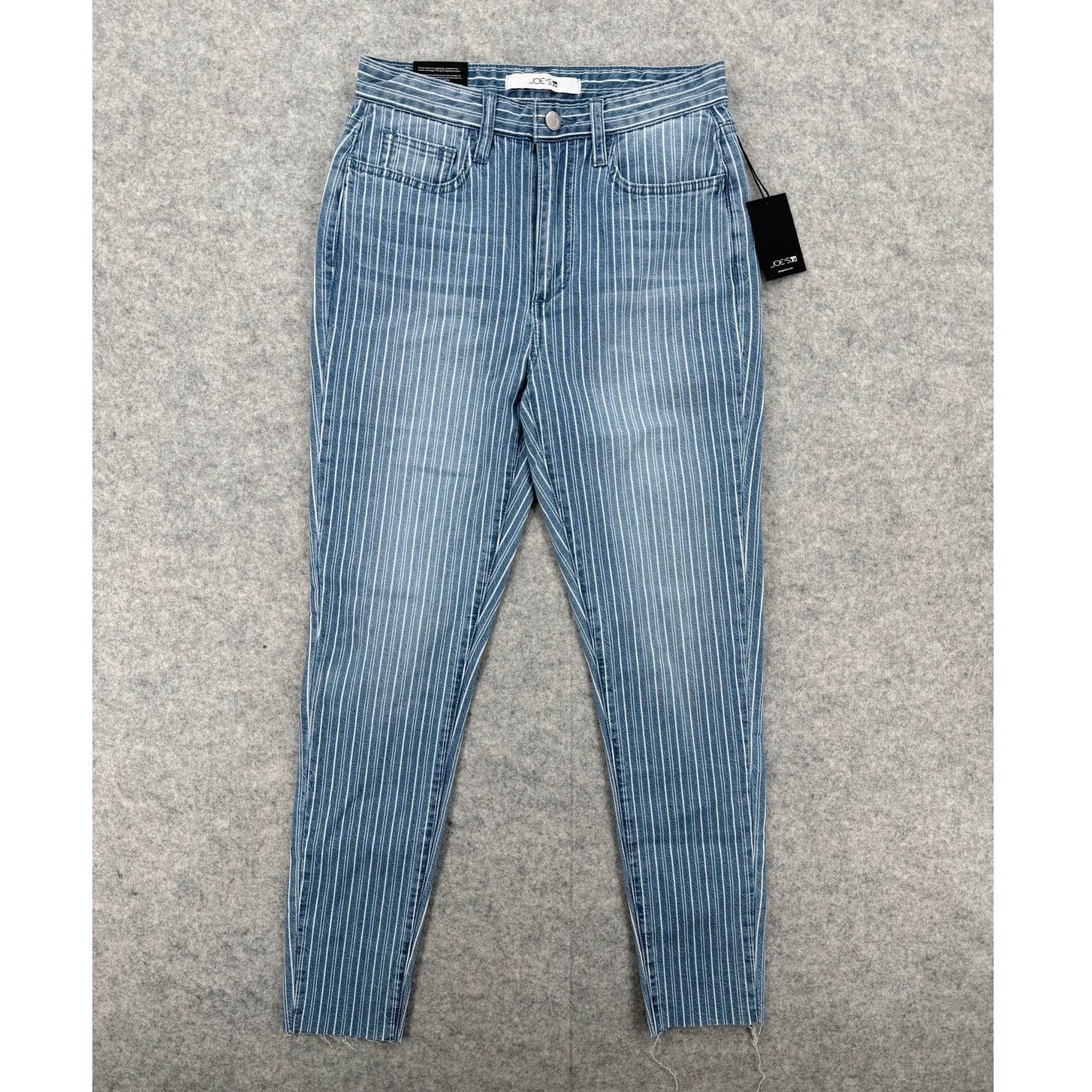Joe's NWT Joe's Blake Stripe High-Rise Skinny Ankle Blue Jeans Size 27" / US 4 / IT 40 - 1 Thumbnail