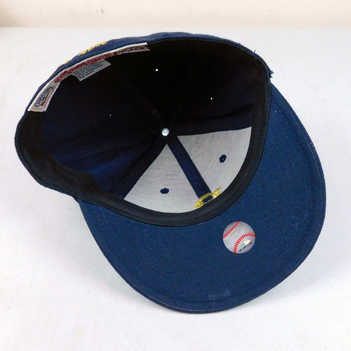American Needle Boston Red Sox Fitted Hat Size 7 1/4 Blue Gold Cooperstown Size ONE SIZE - 6 Thumbnail