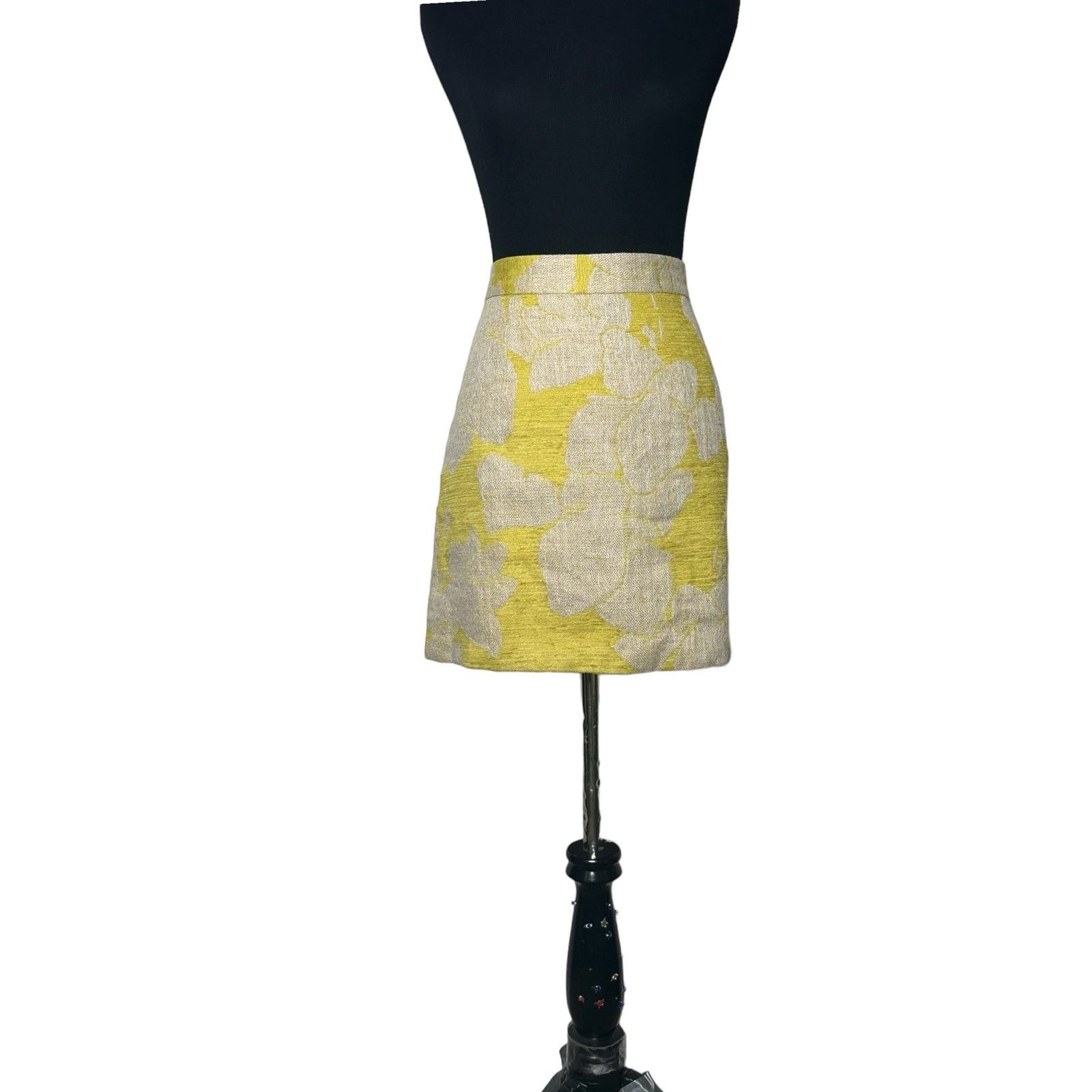 Zara Zara Basic yellow tan burlap lined mini skirt size Large Size 32" / US 10 / IT 46 - 15 Thumbnail