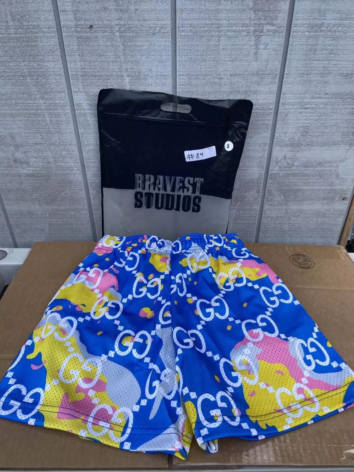 Bravest Studios ⚡️Bravest Studios GG Blue Cotton Candy Mesh Shorts Small⚡️ Size US 29 - 4 Thumbnail