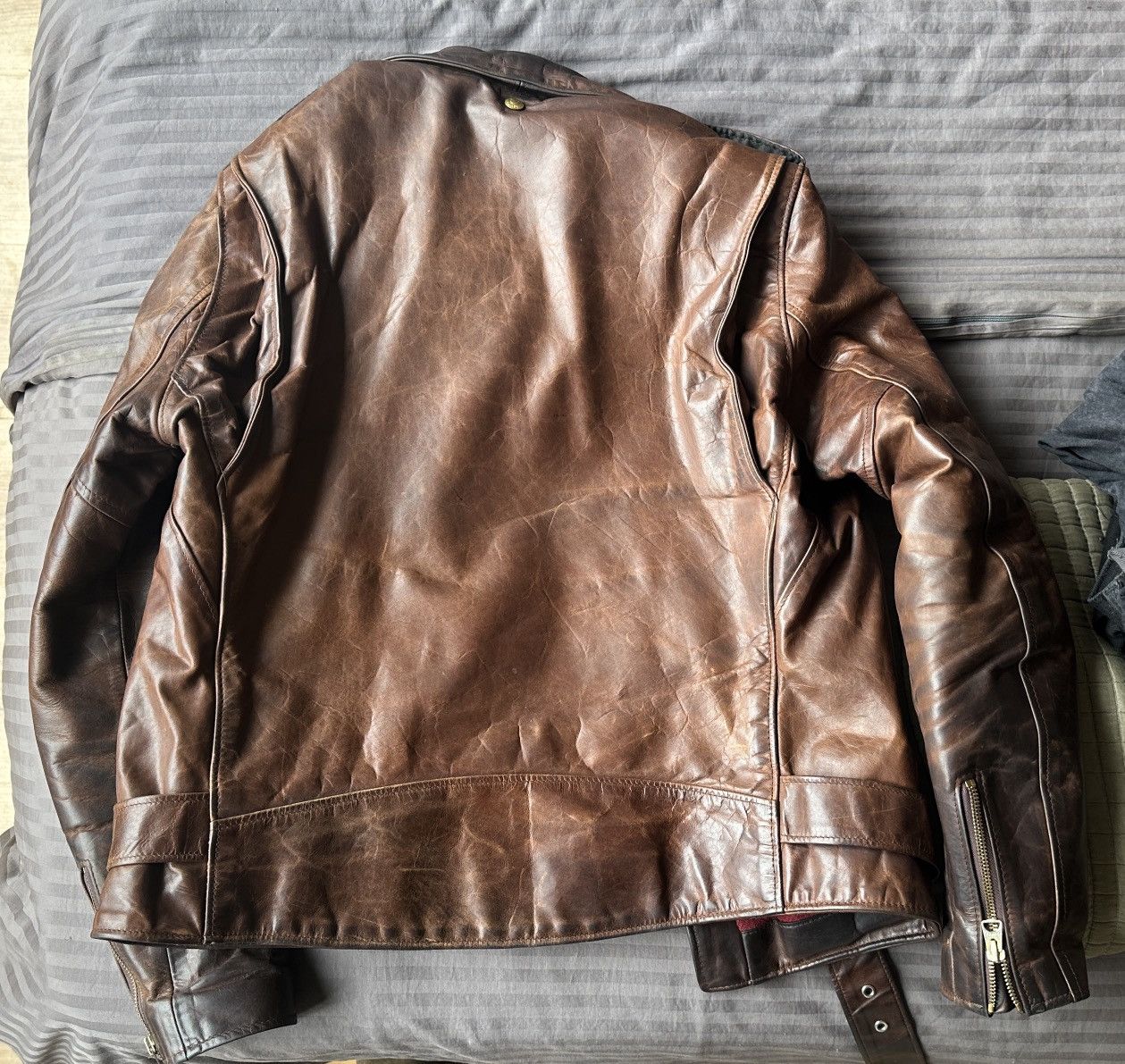 Schott Schott Perfecto 619 Hand Oiled Brown Cowhide Leather Jacket Size US M / EU 48-50 / 2 - 3 Thumbnail