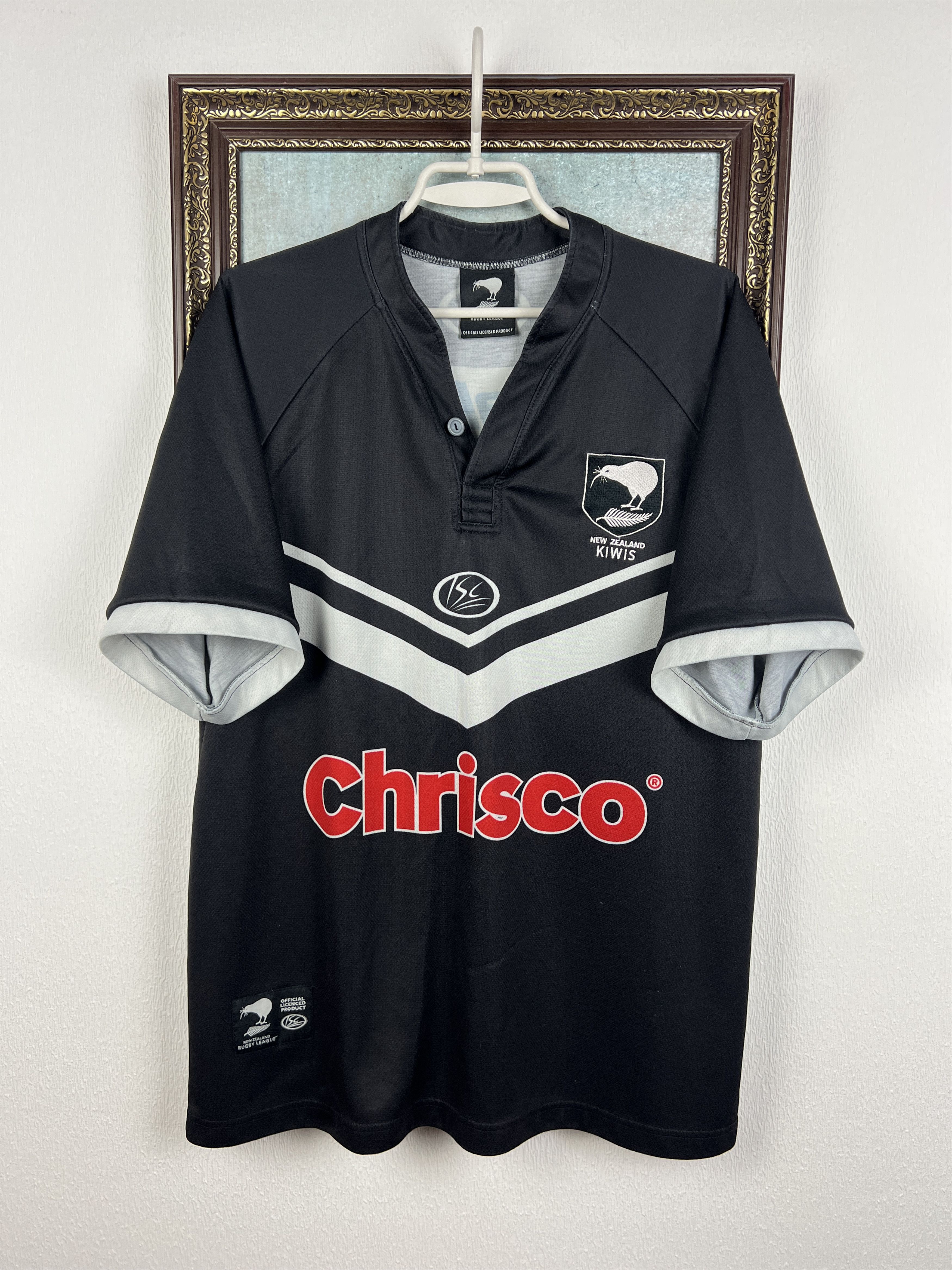 Vintage ISC New Zealand Kiwis Rugby League Jersey Trikot Shirt Size US L / EU 52-54 / 3 - 1 Thumbnail