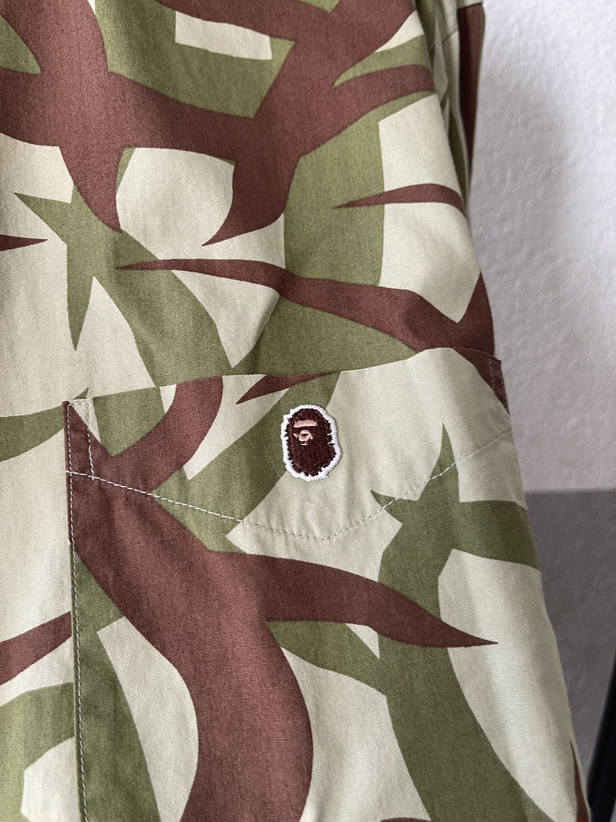 Bape OG Bape Tribal Camo Longsleeve Button Shirt Size US XL / EU 56 / 4 - 4 Thumbnail