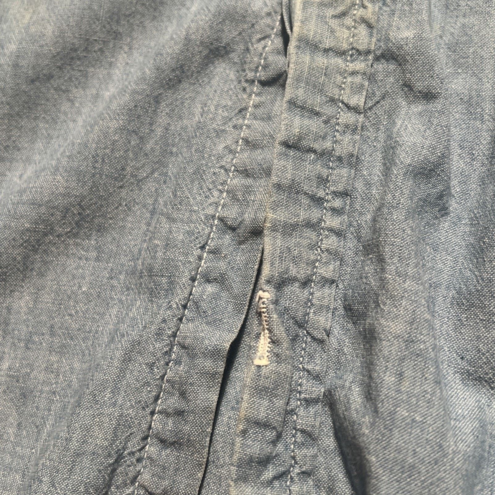 JCPenney Vintage 50s Penneys Sanforized Cotton Chambray Shirt Tall L Size US L / EU 52-54 / 3 - 8 Thumbnail