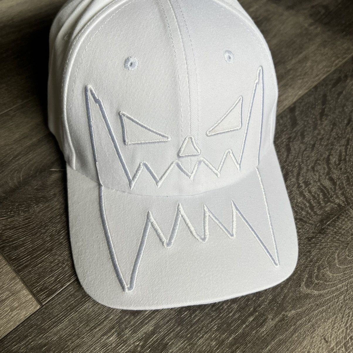 Asspizza Asspizza Face Velcro White on White Embroidered Logo Hat Size ONE SIZE - 2 Thumbnail