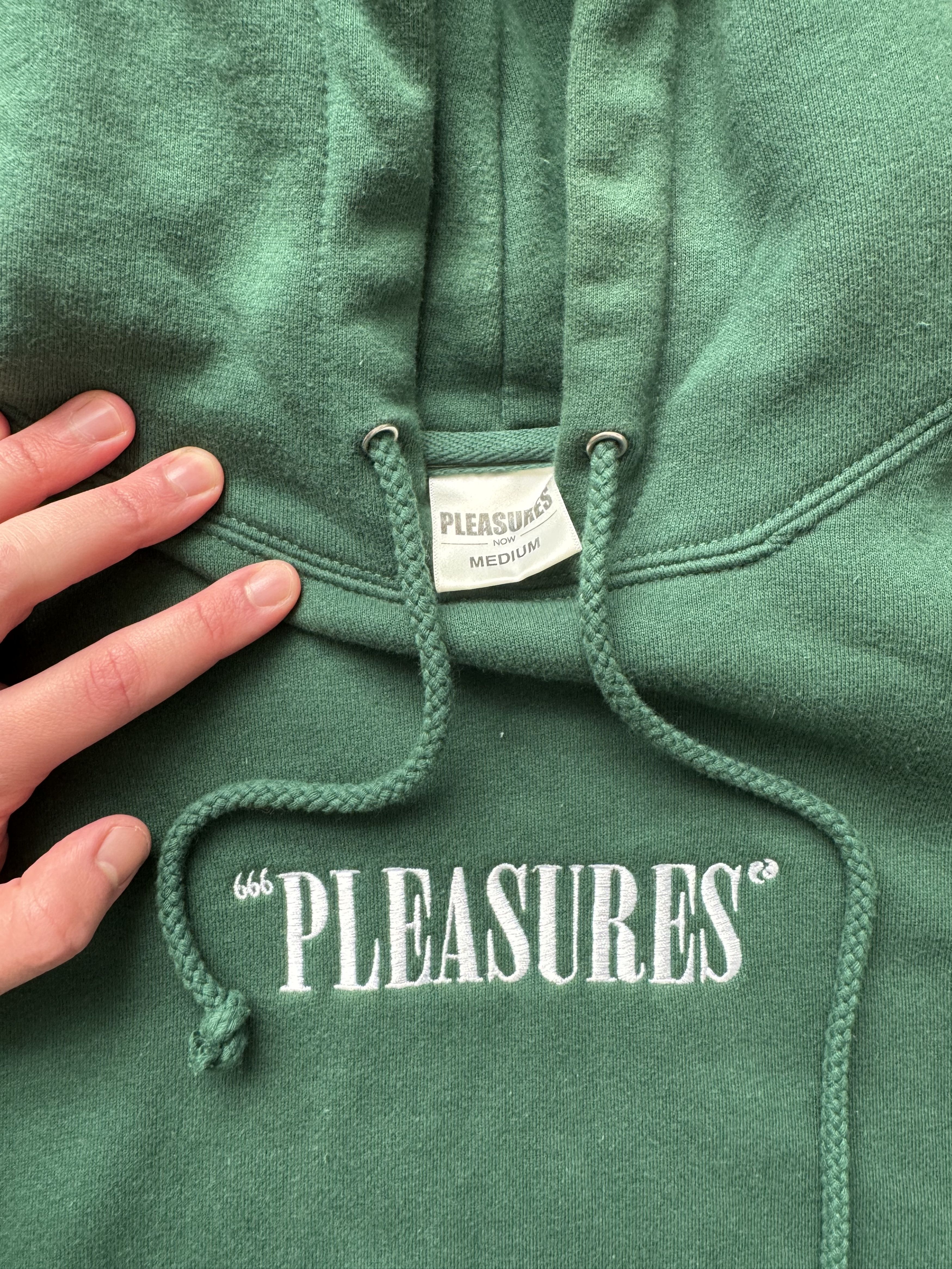 Pleasures Pleasures Core Logo Embroidered Hoodie Forest Size US M / EU 48-50 / 2 - 2 Thumbnail
