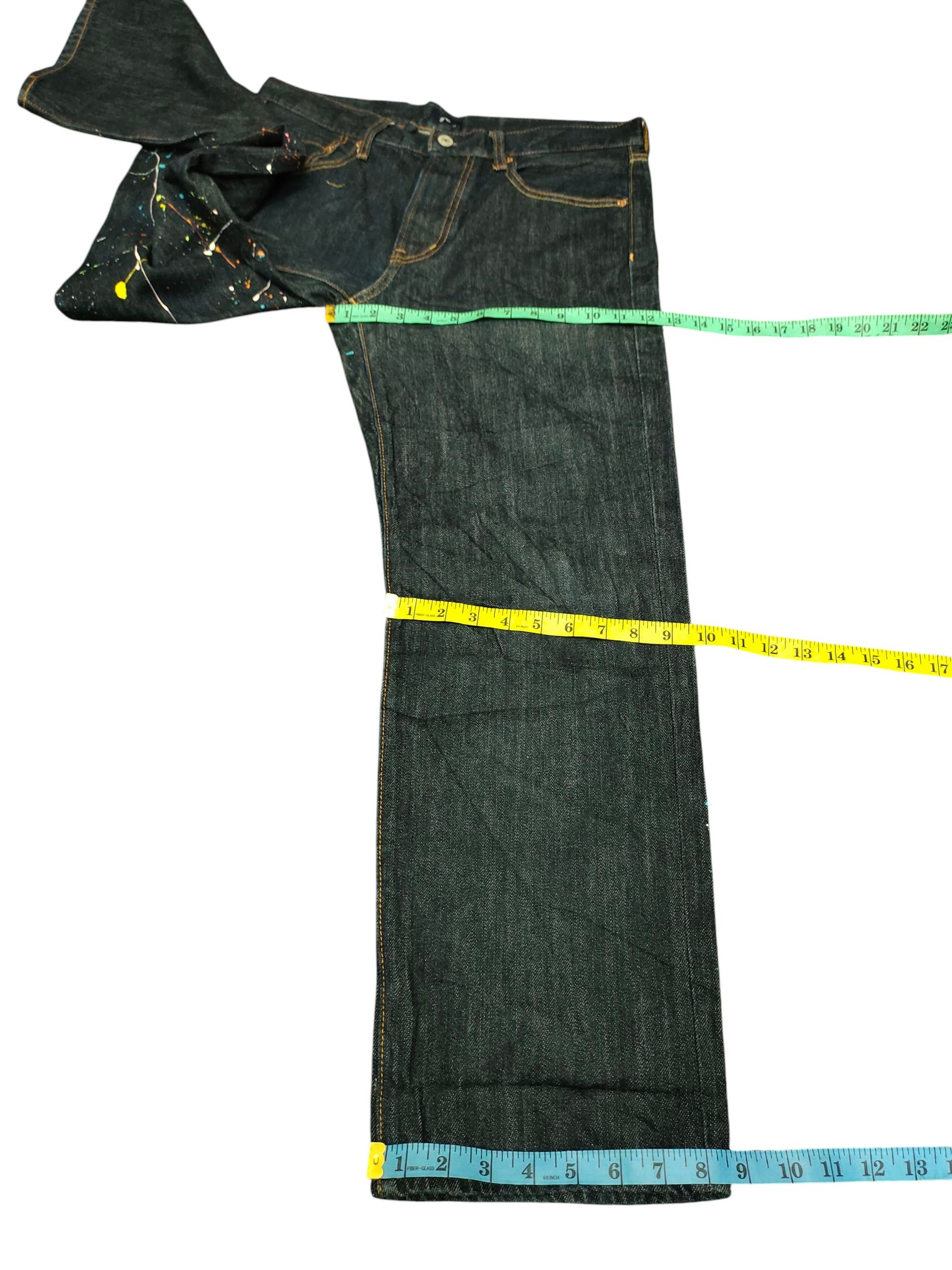 Hysteric Glamour Japanese Brand GU 'Paco Buw Juno' Paint Spash Denim Jeans Size US 34 / EU 50 - 15 Thumbnail