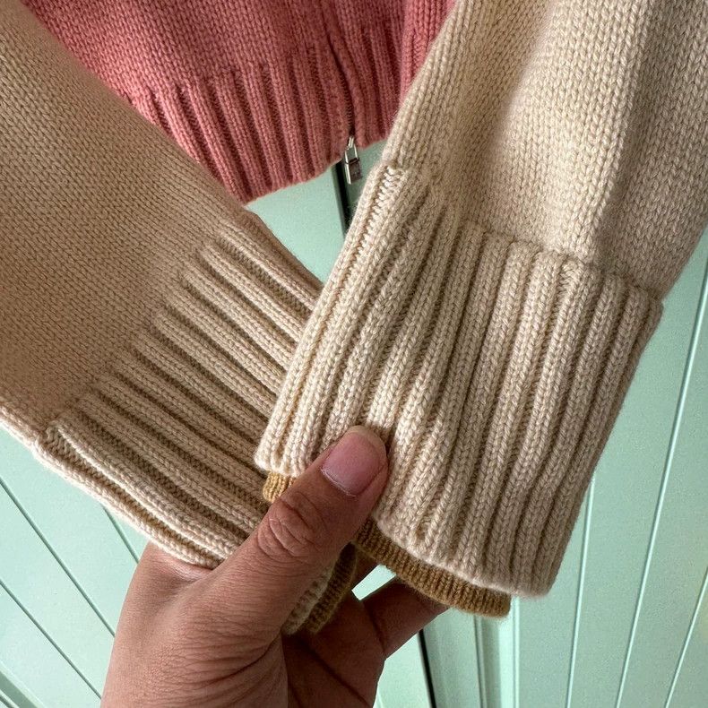 Loro Piana LORO PIANA size38 Cashmere patchwork zipper knit sweater Size M / US 6-8 / IT 42-44 - 8 Thumbnail