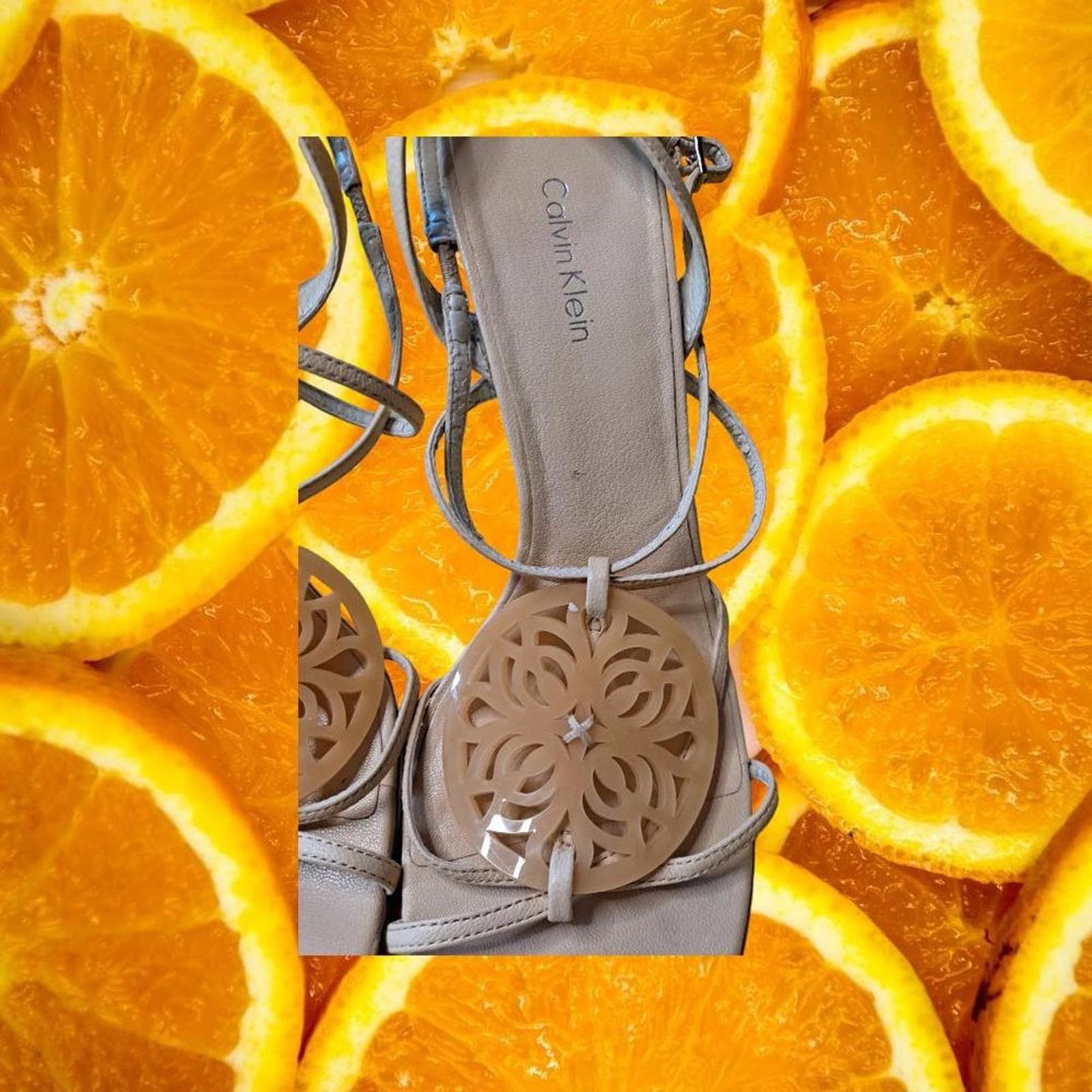Calvin Klein Calvin Klein Becky Tan Heeled Sandals with Straps Size 10‎ Size US 10 / IT 40 - 3 Thumbnail