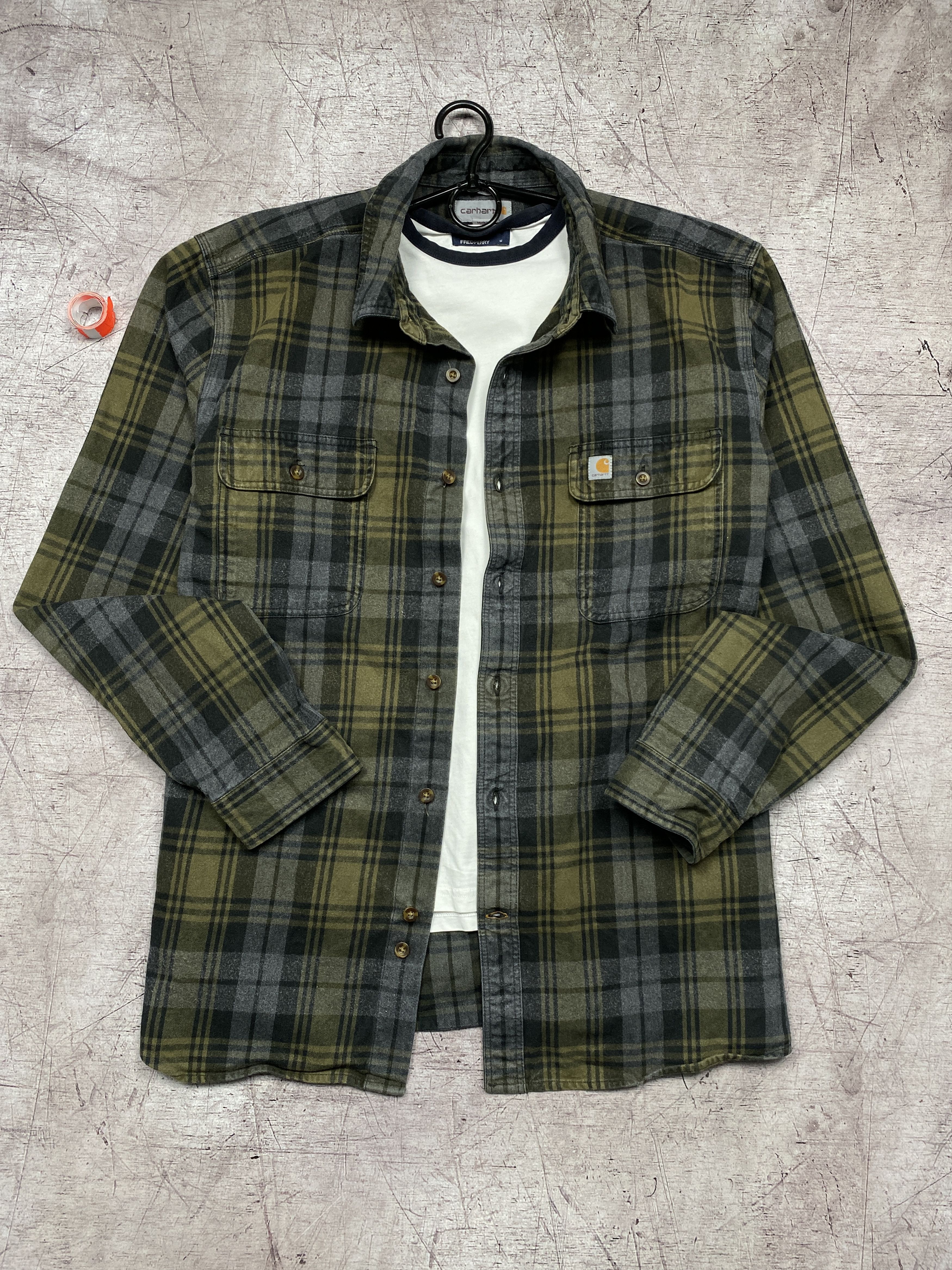 Carhartt × Vintage Carhartt Vintage Mens Flannel Plaid Shirt Y2K Overshirt Size US XXL / EU 58 / 5 - 1 Thumbnail