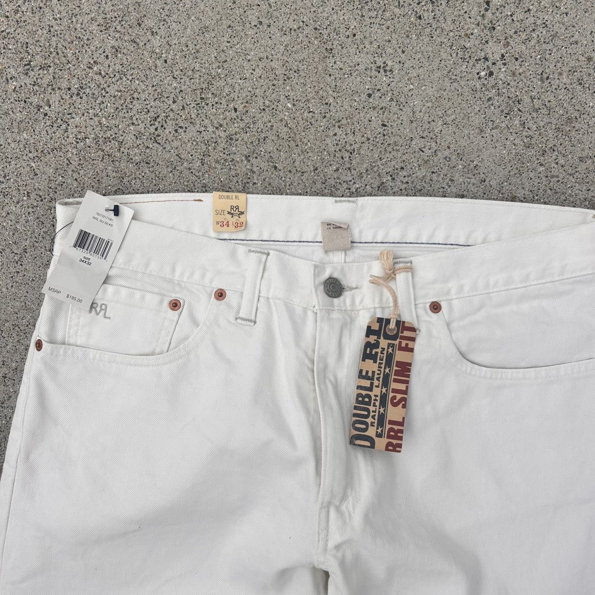 RRL Ralph Lauren RRL Ralph Lauren Brand New White Denim Canvas Pants Size US 34 / EU 50 - 5 Thumbnail