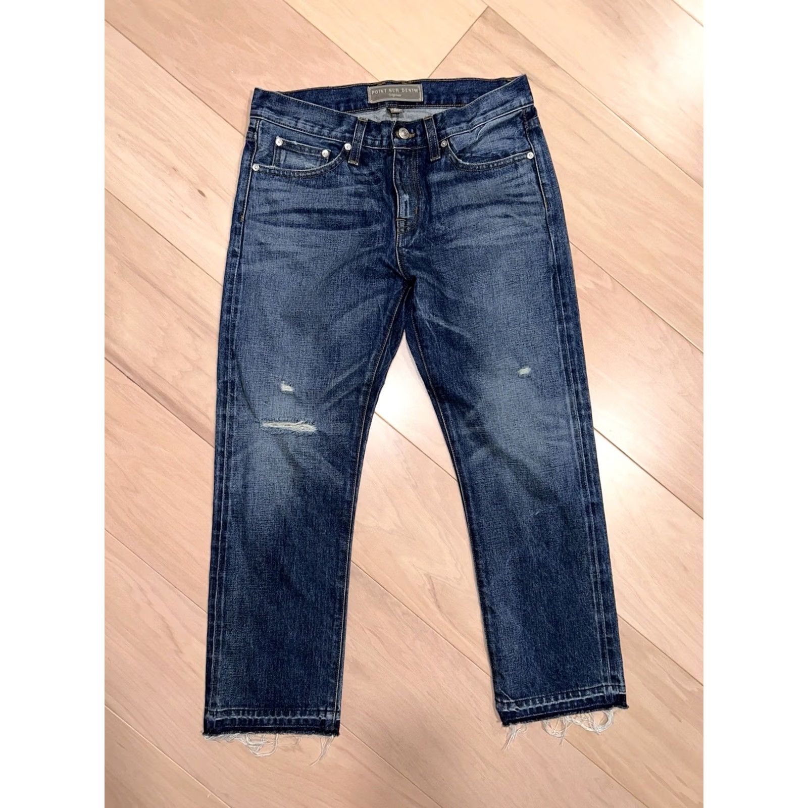 Denime VINTAGE Point Sur Jeans Blue 5-Pocket Denim USA Made Women's 30x25 Regular Slim Straight Urban Fashion City Apparel Size 30" / US 8 / IT 44 - 2 Thumbnail