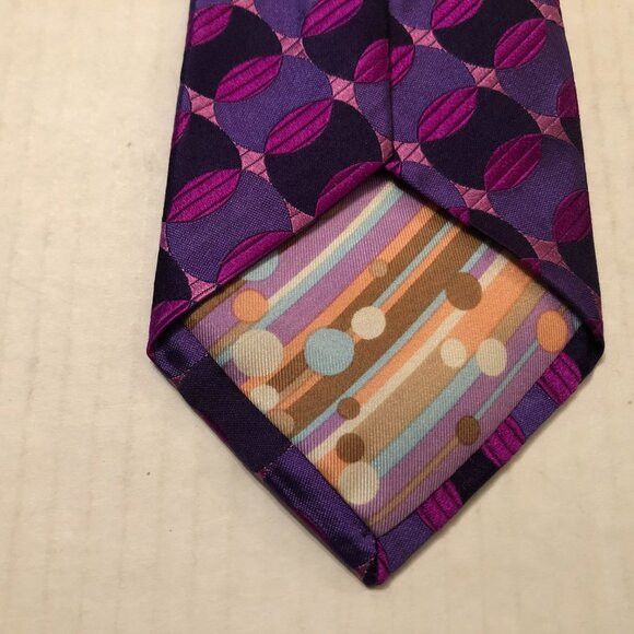 Ted Baker Ted Baker men's new purple 100%silk tie 3 1/2" X 59" Size ONE SIZE - 3 Thumbnail