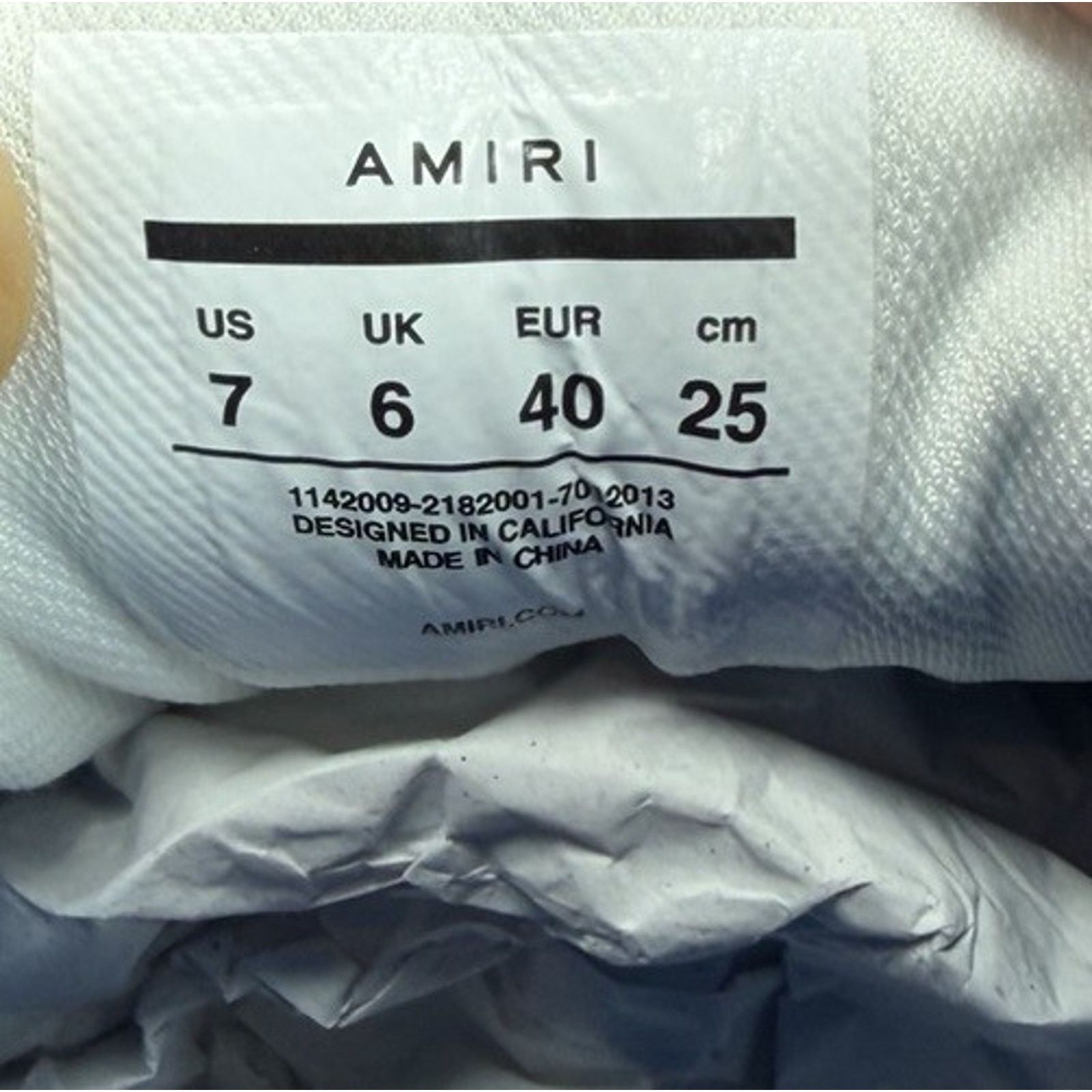 Amiri Size 40EU/7US - Amiri Skel Top High Top White Blue NEW! Size US 7 / EU 40 - 11 Thumbnail