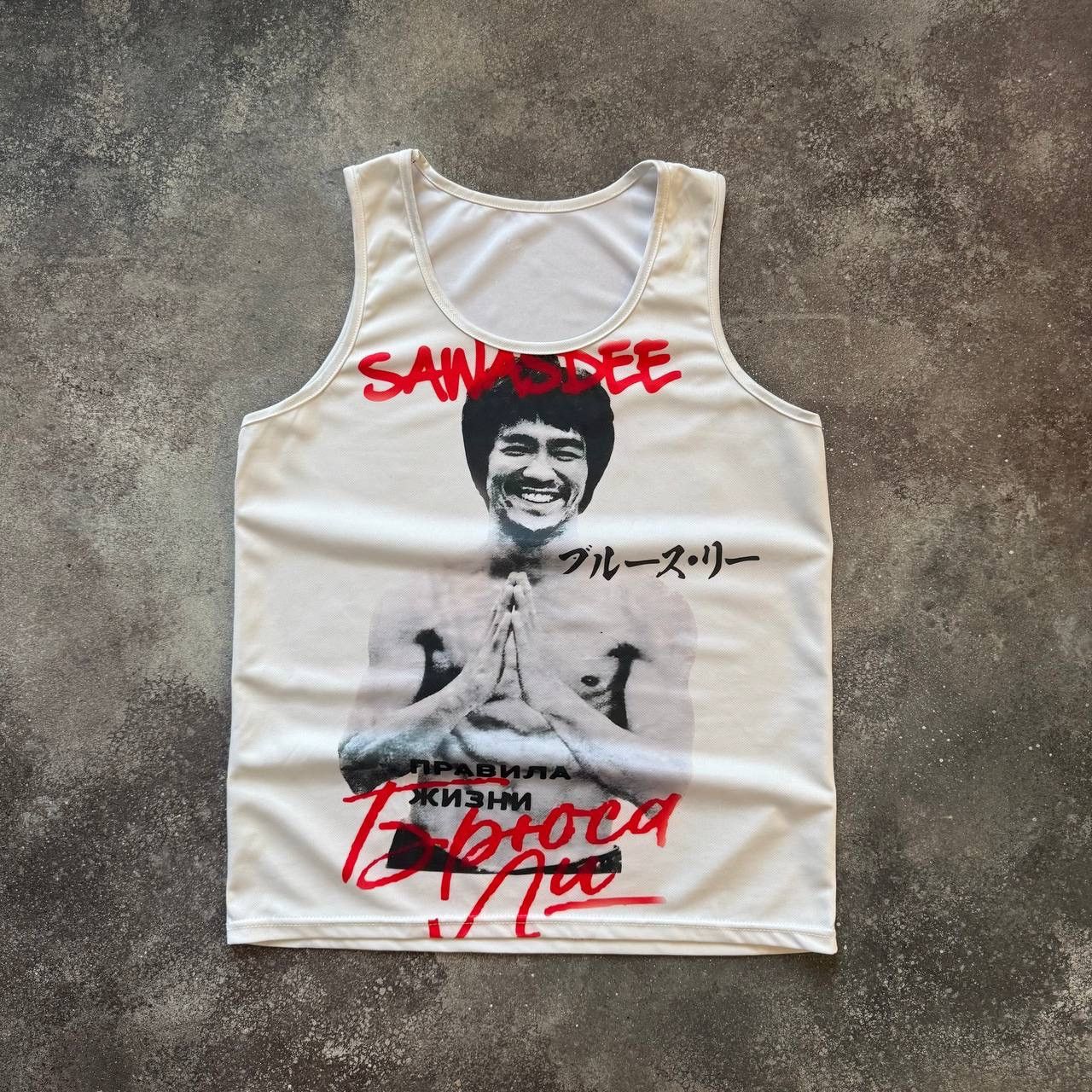 If Six Was Nine Bruce Lee «ПРАВИЛА ЖИЗНИ» Vintage Tank Top Size US S / EU 44-46 / 1 - 1 Thumbnail
