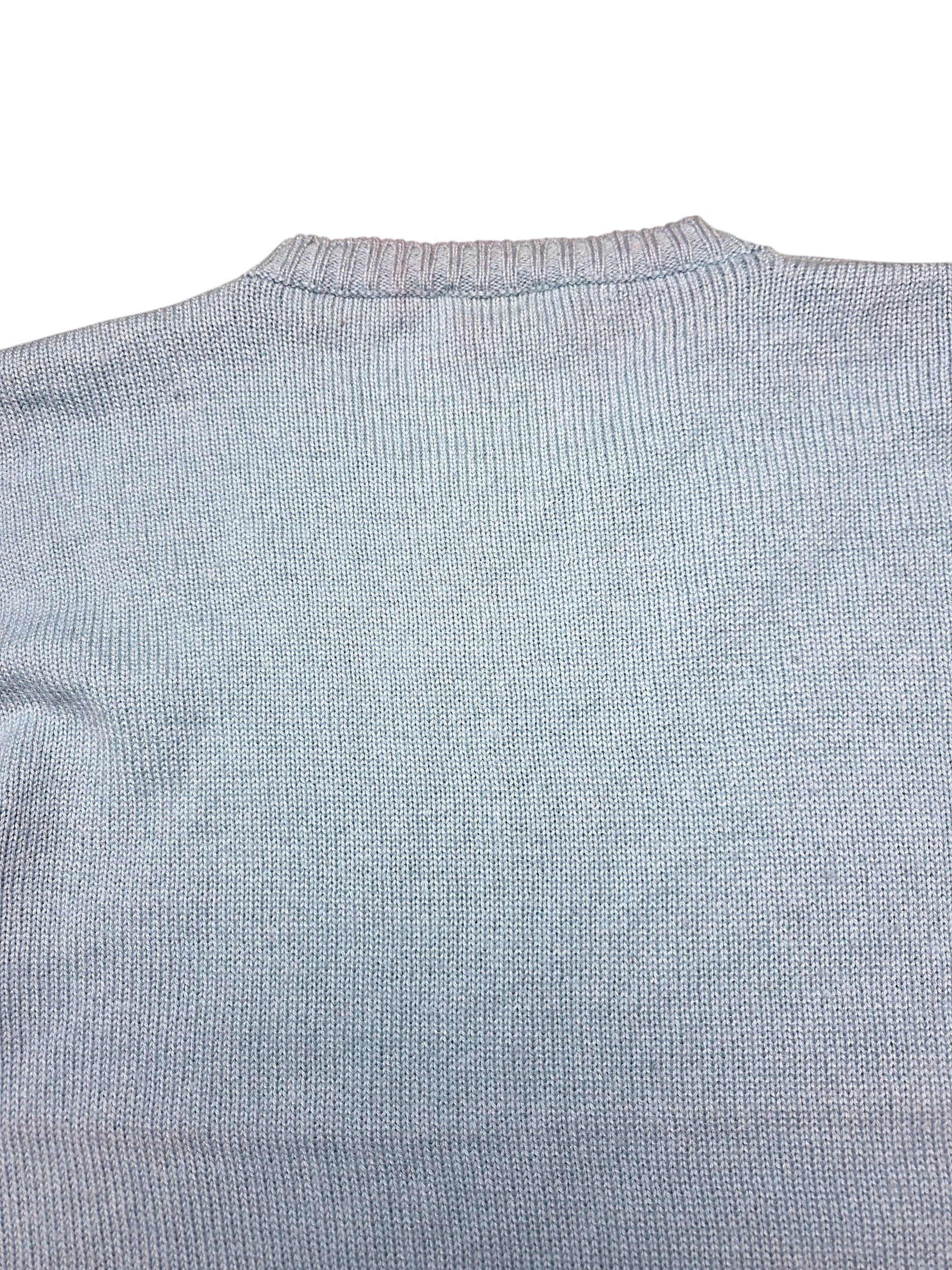 Agnona AGNONA Cashmere Silk Knit Sweater Ice Blue 48 Medium Luxury Size US M / EU 48-50 / 2 - 6 Thumbnail