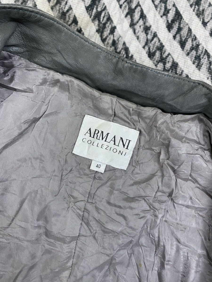 Armani Vintage Armani Collezioni Zip-Up Rider Suede Leather Jacket Size S / US 4 / IT 40 - 11 Thumbnail