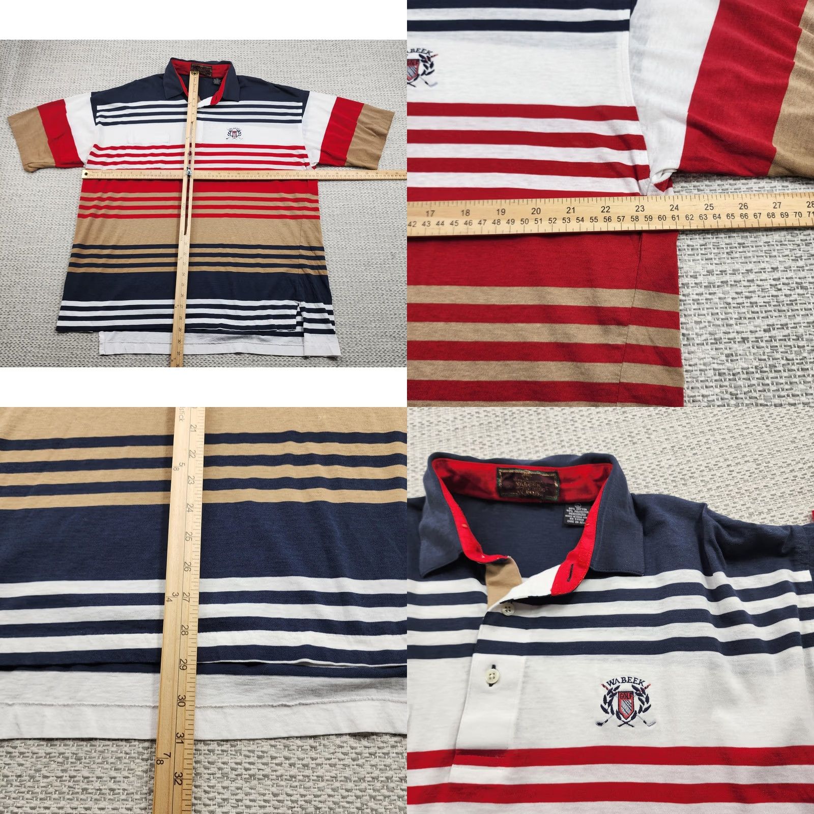 Vintage VINTAGE Wabeek Golf Club Polo Shirt Mens XL Striped Embroidered Golf Preppy Size US XL / EU 56 / 4 - 8 Thumbnail