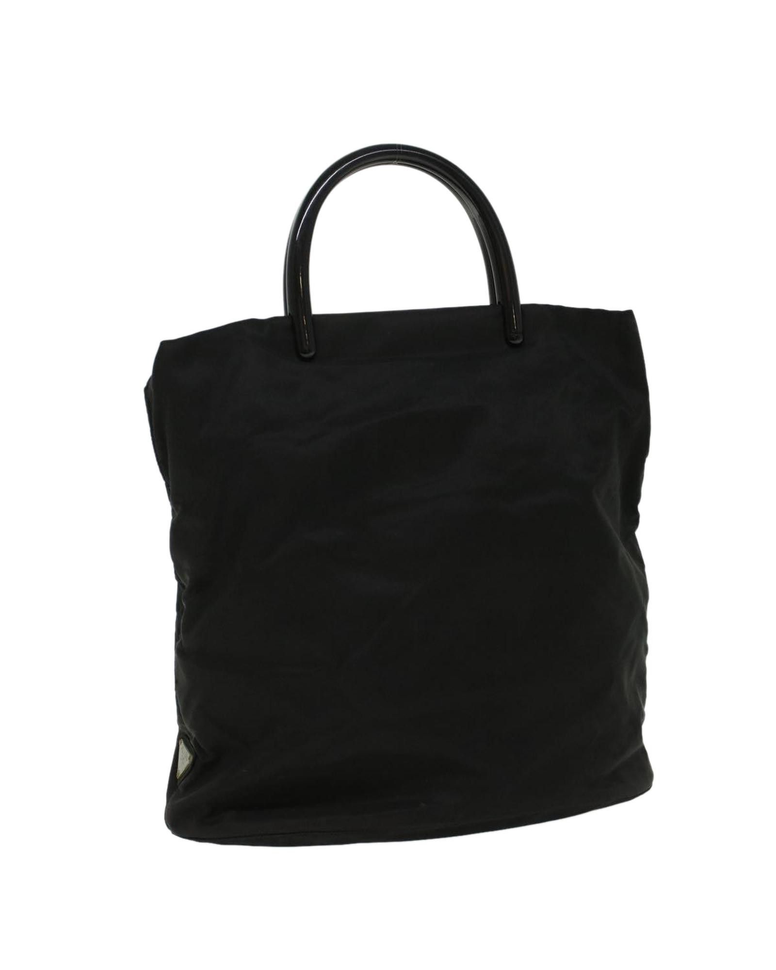 image of Prada Black Nylon Hand Bag, Women's