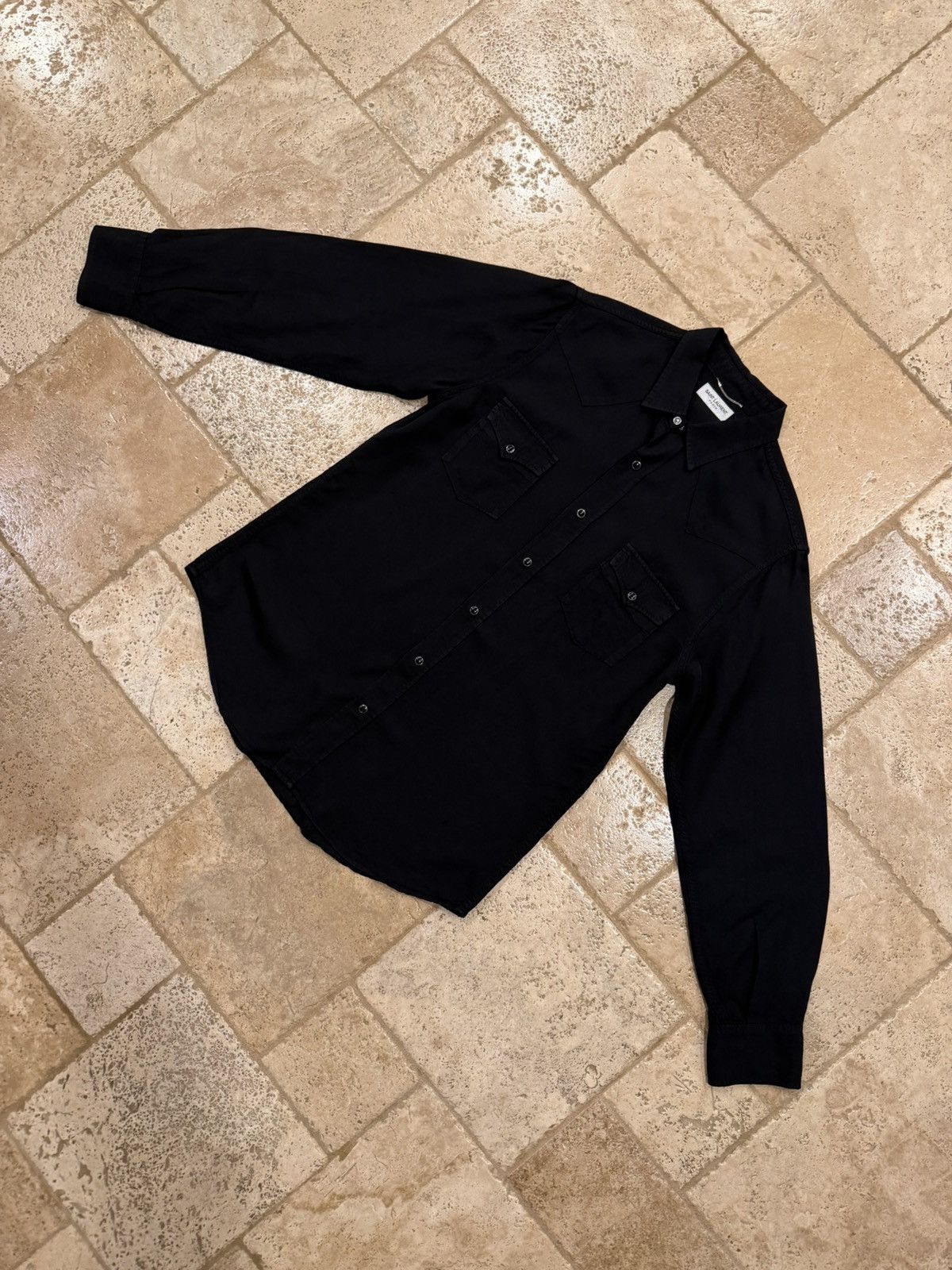 Saint Laurent Paris Saint Laurent x Hedi Western Black Button Up Shirt Size US XXL / EU 58 / 5 - 5 Thumbnail