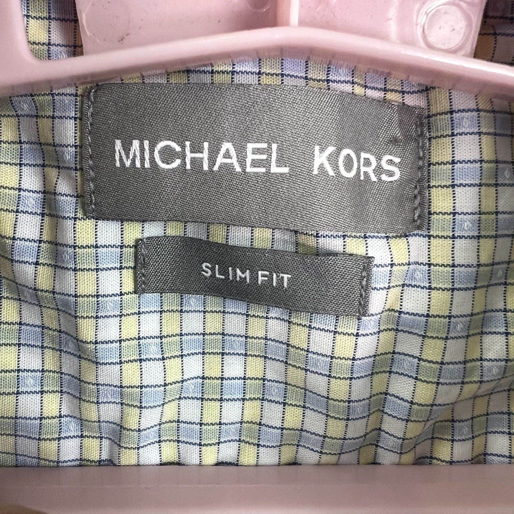 Michael Kors VINTAGE Michael Kors Slim Fit Striped Button-Up Shirt Mens XL Blue Cotton 2010s Classic Size US XL / EU 56 / 4 - 5 Thumbnail