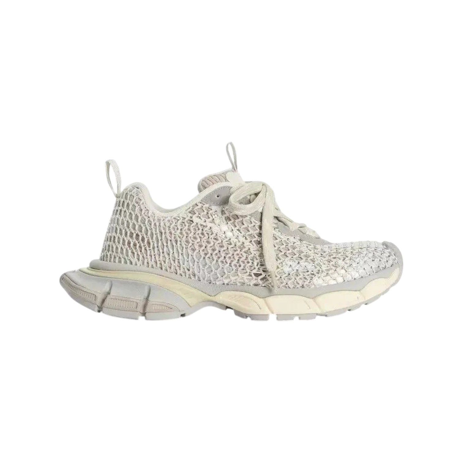 Balenciaga Balenciaga '3XL Crystal Fishnet' Eggshell Sneakers Size US 13 / EU 46 - 1 Preview