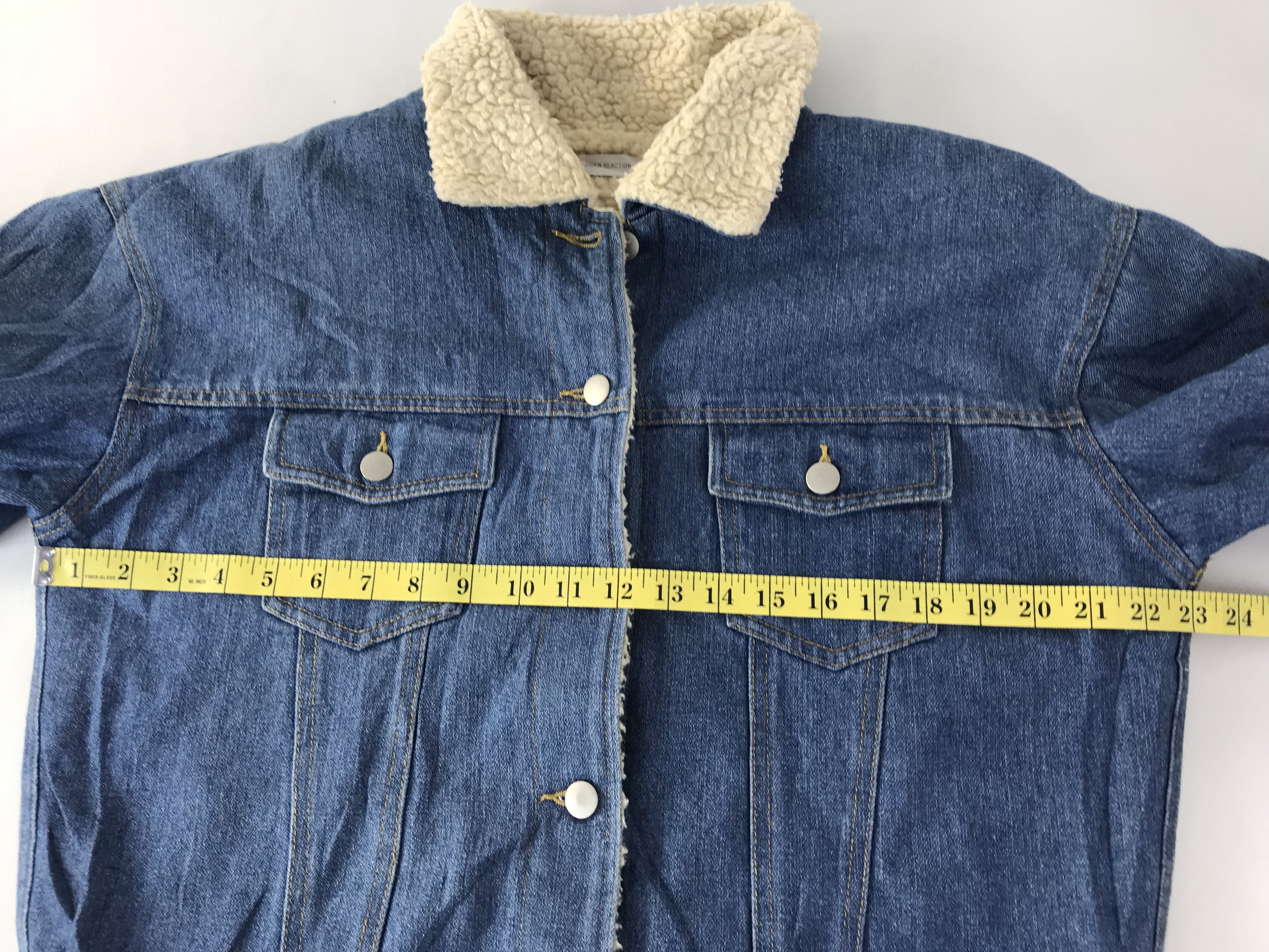 Japanese Brand Chain Reaction Sherpa Shearling Denim Padded Full Button Size US M / EU 48-50 / 2 - 11 Thumbnail