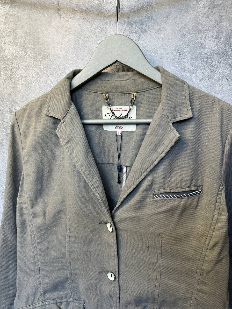 Vintage Dubarry Classic Tailored Jacket Cotton Linen Blend Size L / US 10 / IT 46 - 5 Thumbnail