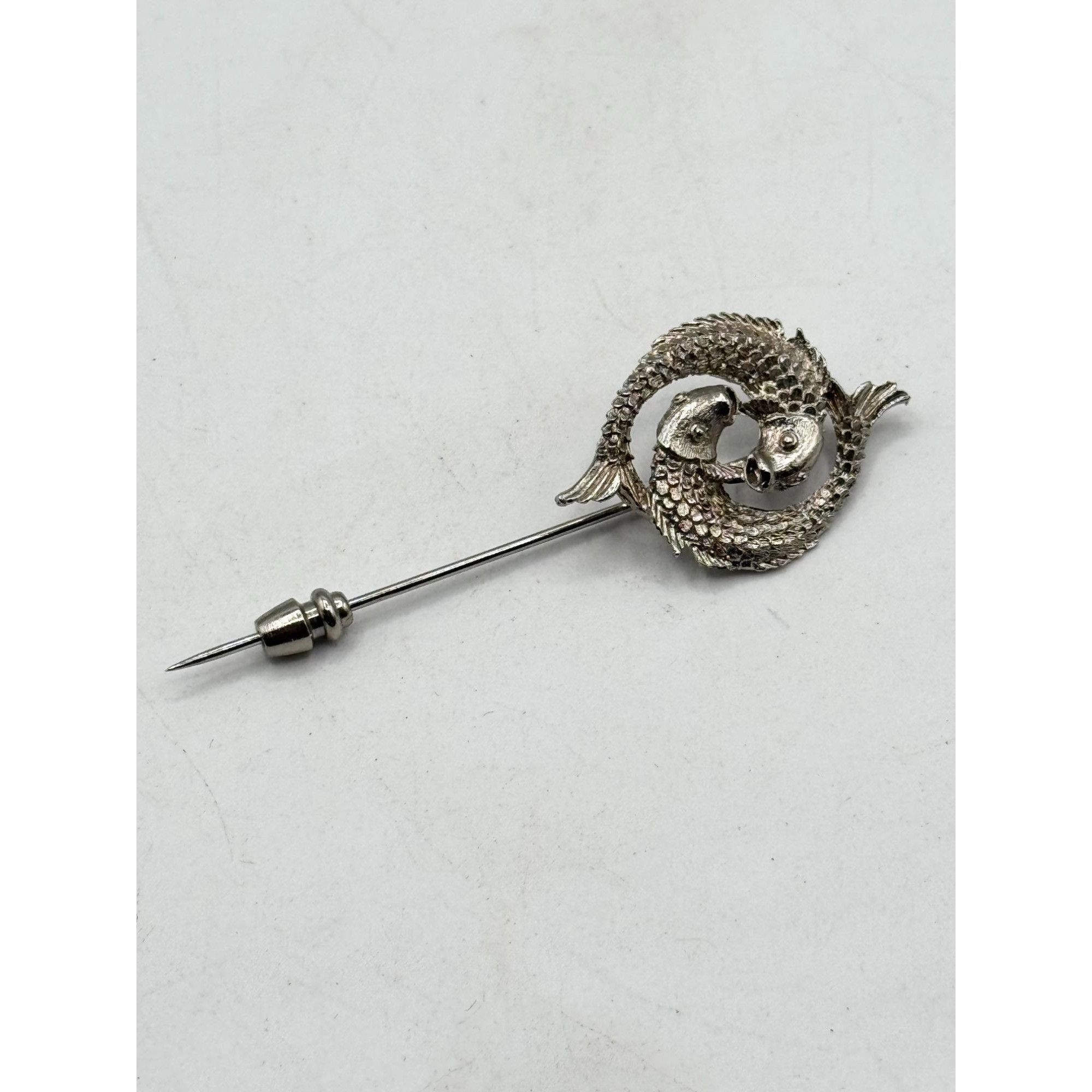 Vintage Vintage Pisces Silver Fish Silver Stick Pin Size ONE SIZE - 4 Thumbnail