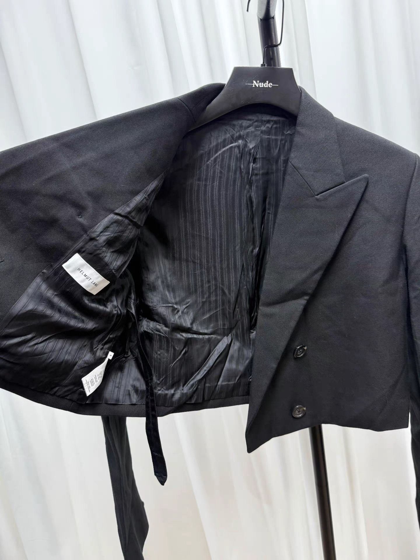 Helmut Lang Helmut Lang Wool Cropped Blazer K20 Size XS / US 0-2 / IT 36-38 - 3 Thumbnail