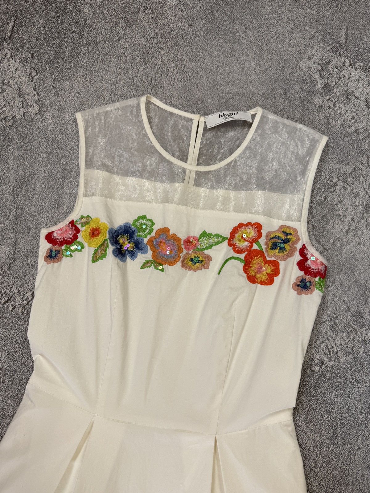 Blumarine Vintage Blumarine Blugirl Floral Midi Dress Size XS / US 0-2 / IT 36-38 - 2 Thumbnail