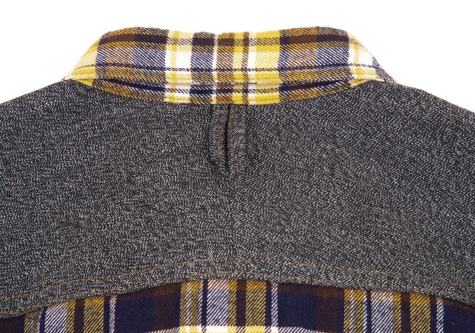 Junya Watanabe Checkered Flannel Shirt in Yellow, Navy, and Brown Size US XS / EU 42 / 0 - 12 Thumbnail