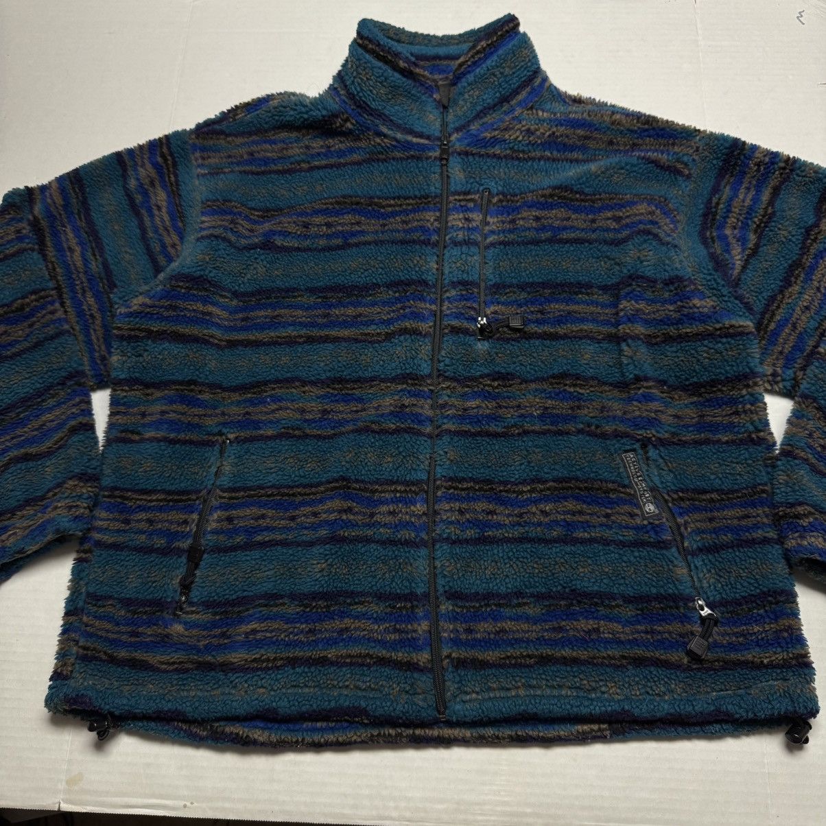 Vintage TIMBERLAND selling Polyester Knit Zip Up Jacket - Fleece Lined