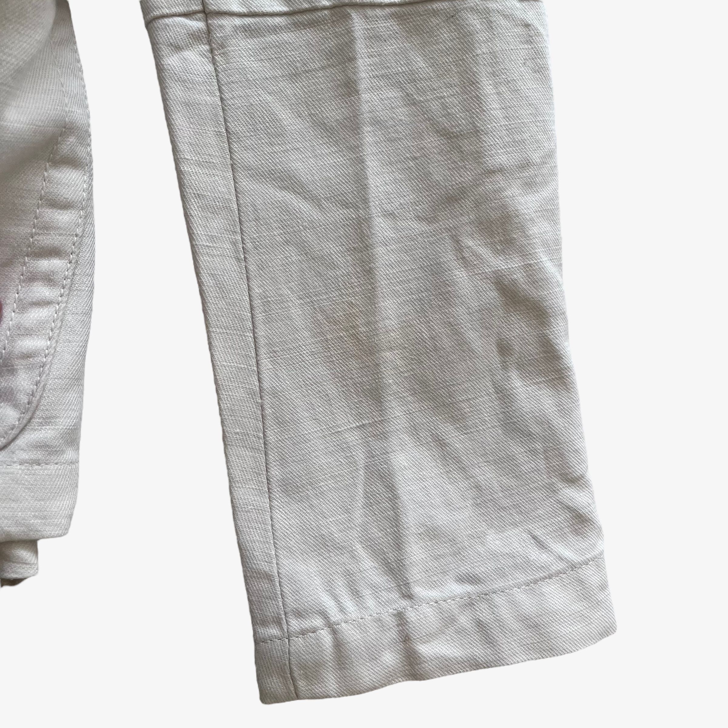 Gerry Weber Vintage Y2K Women's Gerry Weber White Linen Blazer Size S / US 4 / IT 40 - 9 Thumbnail